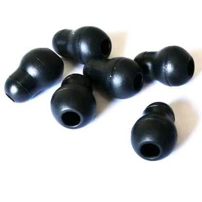 GLEAVI 12 Pcs Replacement Earplugs, Silicone Eartips Earpieces, Black Snap Tight Soft-Sealing Ear-Tips for 5MM - color: Black