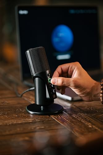 SENNHEISER Professional Profile - USB Cardioid Condenser Microphone & Table Stand, 1.2 m USB-C Cable - Mute Button, Built-in Headphone Jack, Gain, Mix & Volume Control, for PC & Mac,Black - style: Profile Mic