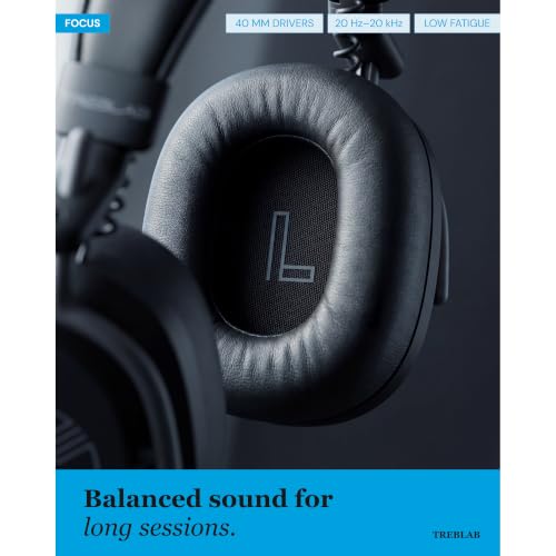 TREBLAB U5 Bluetooth Headphones Over the Ear, Hybrid ANC, 65H Playtime | Foldable Wireless Headphones with Mic, Memory Foam Cups, Multipoint Pairing, 5-Min Fast Charge for 8H Playback