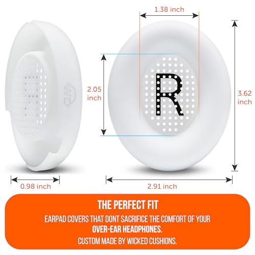 WC SweatZ QC Ultra - Patented Covers for Bose QuietComfort Ultra Gen 1 & 2 | Made by Wicked Cushions | Made with Premium Silicone, Sweatproof & Washable | White - color: White