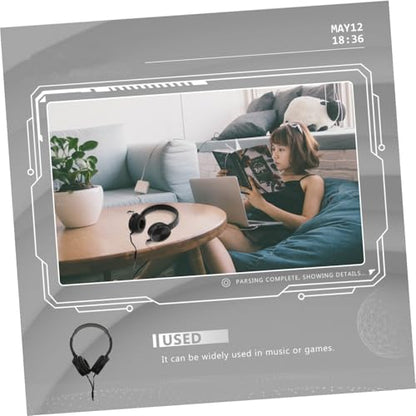 SHINEOFI Lightweight Wired Over Ear Gaming Headset with Surround Sound Stereo Noise Isolating Microphone Comfortable Breathable Earmuffs for Computer and Long Gaming Sessions