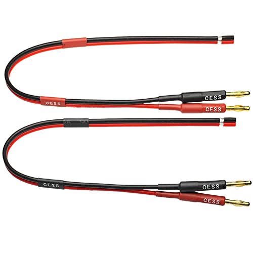 CNCESS Banana Plug to Bare Wire Open End Cable, 14AWG, 2-Pack (1 Foot) - size: 1 Foot