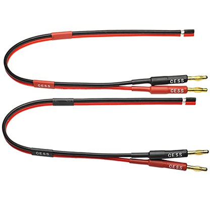 CNCESS Banana Plug to Bare Wire Open End Cable, 14AWG, 2-Pack (1 Foot) - size: 1 Foot