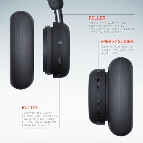 CMF BY Nothing Headphone Pro Active Noise Canceling Wireless Headphones Bluetooth 5.4 Over The Ear Headset, 50H ANC Playtime, Bass&Treble Slider, Custom EQ&Spatial Audio, Hi-Res LDAC, Dark Grey - color: Dark Grey