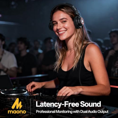 MAONO MH501 Over Ear Closed Back Studio Monitor Headphone with 50MM Drivers - color: Black