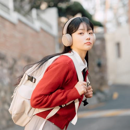 Sony WH-CH520 Best Wireless Bluetooth On-Ear Headphones with Microphone for Calls and Voice Control, Up to 50 Hours Battery Life with Quick Charge Function, Includes USB-C Charging Cable - Beige - color: Beige