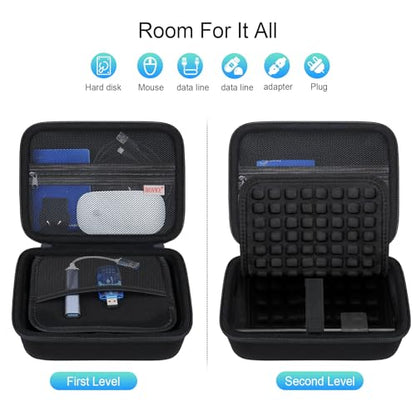 BOVKE Hard Drive Case for WD Elements My Book Seagate Expansion Desktop External Hard Drive HDD 6TB 8TB 10TB 12TB 14TB 16TB 18TB 22TB 24TB 26TB 28TB, 3.5 Inch Portable Desktop HDD Case, Black+Black - color: Black+Black