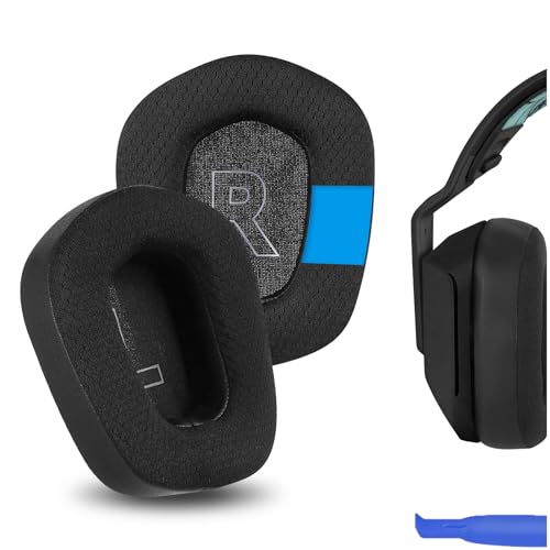 Geekria Sport Cooling-Gel Replacement Ear Pads for Logitech G733, G535, G335 Headphones Ear Cushions, Repair Parts (Black)
