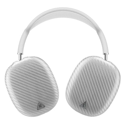 Carbon Fiber Texture Case Cover for AirPods Max Headphone, TPU Anti-Scratch Ear Cup Cover, Protective Skin Accessories for Apple AirPods Max(2024/2020) - Silver - color: Silver