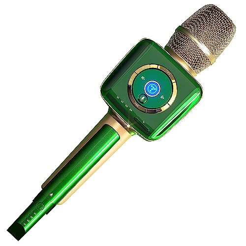 TOSING V1 Pro Professional 20W Karaoke Machine for Adults/Singer Microphone,U Segment Receiver Link to Bluetooth Speakers Sing Machine for AMP/TV/PC/Car/Smartphone(Emerald)