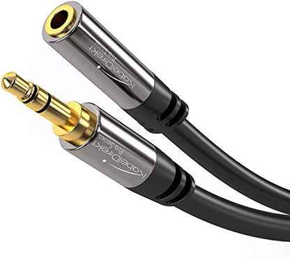 KabelDirekt – Headphone 3.5mm Extension Lead Cable – 10ft - size: 10 feet