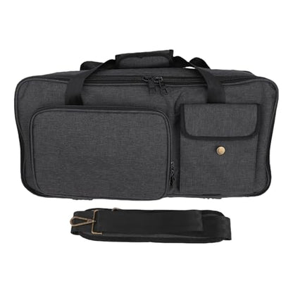Effects Pedal Carrying Bag, 10mm Padding Multi Pockets Guitar Effects Pedal Case with Adjustable Strap and Water Proof Fabric, for Line 6 (L) - size: L