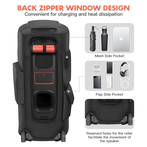LEFOR·Z Speaker Case Compatible with JBL PartyBox 720,Bottomless Cover | Portable Speaker Dust Cover with Multi-Pockets Fits for JBL Party Box 720 for Outdoor Travel,Cover Only(Without Wheels) - size: Fits for JBL Partybox 720