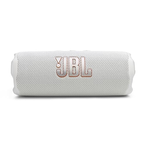 JBL Flip 7 Portable Bluetooth Speaker, Waterproof and Drop-Proof - White | Up To 16 Hours Playtime, IP68 Dustproof Build, Clip-On Loop, USB C Lossless Audio, Links With Other Speakers For Outdoor Use - color: White