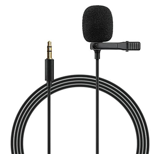 EKAT Car Microphone for Stereo 3.5mm Plug and Play Wired Mic | Compatible with Vehicle Head Unit Radio, Noise Canceling, Lavalier Clip