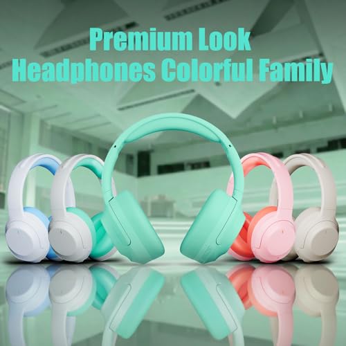 Upgraded Pro‑level Hybrid Active Noise Cancelling Headphones, HD Sound & Big Bass, 2X Softer Comfort, Long ANC Playtime, Wireless Over-Ear Bluetooth Headphones Perfect for Home Office/Travel/Pair - color: Sky Blue