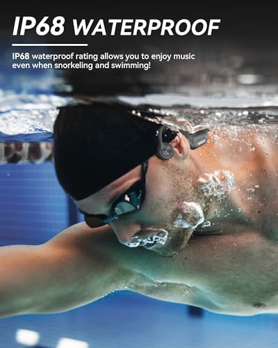 Voistek Bone Conduction Headphones, Open Ear with 32GB MP3 Player & IP68