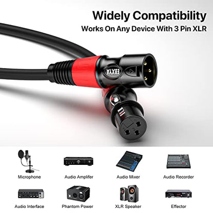 EBXYA 35ft XLR Cables 4-Pack - Male to Female Microphone Cable - size: 35ft, style: 4 Pack