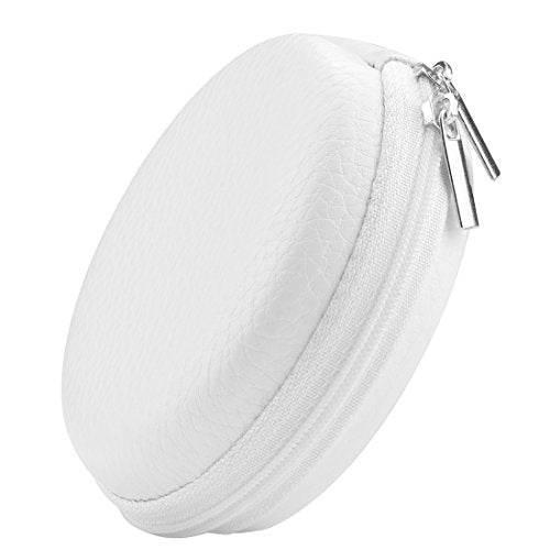 Geekria Shield Case Compatible with JayBird, Bose SoundSport, Jabra Sport, Powerbeats Headphones, Replacement Protective Hard Shell Travel Carrying Bag with Cable Storage (White)