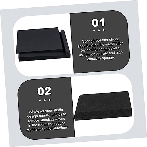 High Density Loudspeaker Isolation Pads Shock-absorption Cushion for Studio Monitors and Desktop Speakers Non-slip Durable for Vibration Reduction Easy Installation
