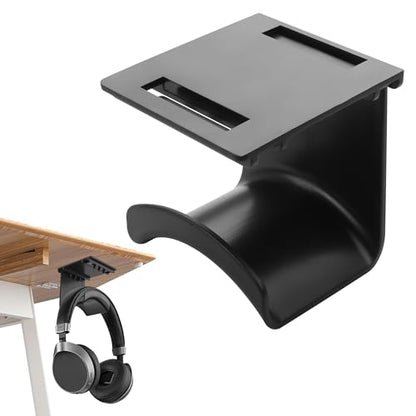 YAODHAOD Headset Hanger Holder Wall Mount, Sticky Headset Stand Holder Clip Under Desk for All Headphone/Controller (Black,Removable Hanging Style) - color: Black, size: Removable Hanging Style