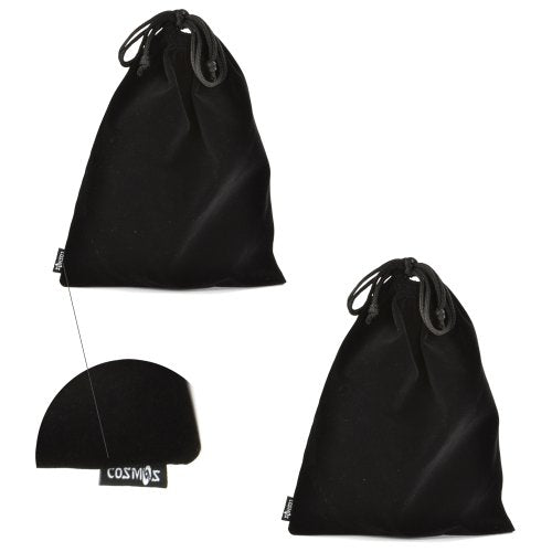 Cosmos 5 Pcs Portable Headphone Carrying Bag Travel Headset Storage Pouch Soft Drawstring Headphone Case Bag for Over-Ear Headphones Gaming Headset Neckband Earphones (Black Color)