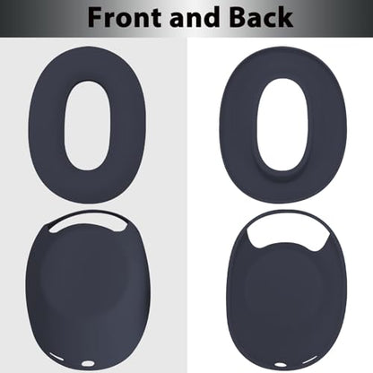 Adhiper 3-in-1 Silicone Sweat Case Cover for Sony WH-1000XM6 Headphones, XM6 Covers Accessories Silicone Ear Pads Covers & Headband Cover & Ear Cups Protector, Washable & Sweatproof - Midnight Blue - color: Midnight Blue