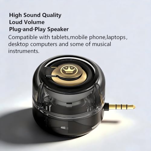 2026 Portable Speaker, Small Speakers with 3.5mm Aux Input Jack, Plug-in Mini Speaker, Suitable for Call, Digital Wind Instrument, Tablets, Laptops and MP4