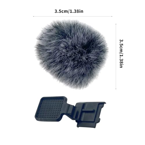 Secure Attachment Plush Cover for Hot Shoe Mount Ensuring Clear Voice Captures Outdoors Windproof Microphone Cover with Hot Shoe Mount Suitable - color: white boot gray