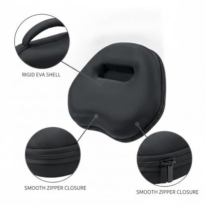 Hard Shell Headphone Case for Over-Ear Models, Durable EVA Travel Storage Box with Zipper, 9.1 x 8.5 x 2.4 Inches, Black