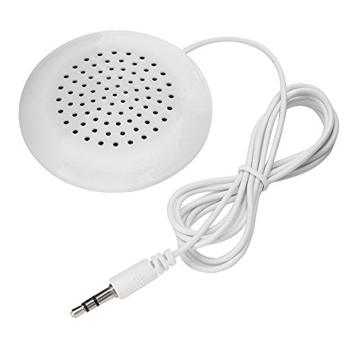 ASHATA Portable Pillow Speaker, Mini Stereo Speaker with 3.5mm Aux Plug for MP3 Phone, CD Player, etc (White)