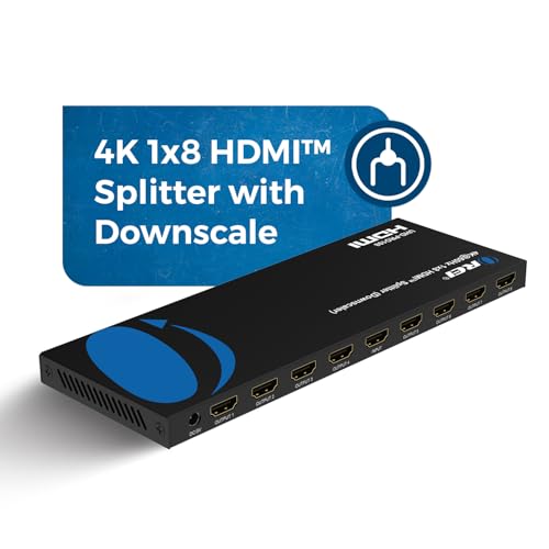 OREI 4K 1 in 8 Out HDMI Splitter 4:4:4 8-bit - HDMI 2.0, HDCP 2.2, 18 Gbps, 4K @ 60Hz HDMI Duplicator/Distributor UltaHD High Resolution (1x8) | OREI 4K 1 in 8 Out HDMI Splitter 4:4:4 8-bit - HDMI 2.0, HDCP 2.2, 18 Gbps, 4K@60Hz HDMI Duplicator UltaHD Hig