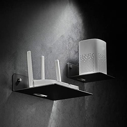 Projector Shelf, Stainless Steel Router Shelf Wall Mount Floating Shelves Stand Thickened Set Top Box Rack TV Screen Holder for Cable Box, Speaker, DVD Player, Game Console