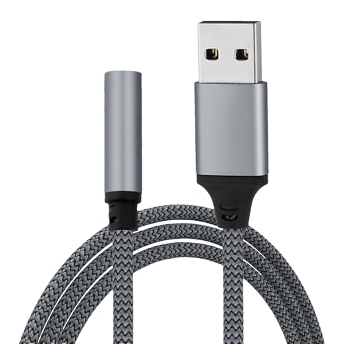 USB to Jack Audio Adapter 3.5mm Audio Adapter Jack Stereo Converter | Audio Jack External Stereo Sound Card Built-In Decoding Chip for Headphone Headset PC Laptop Desktop - size: 50cm