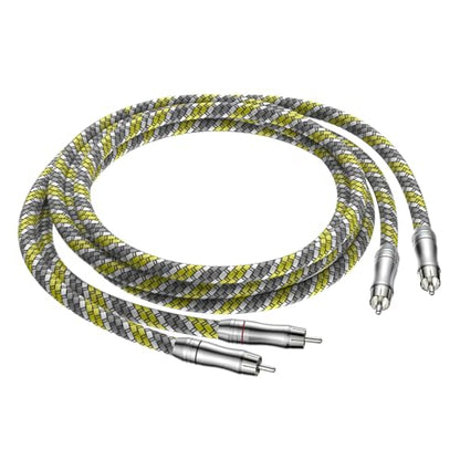 Audiocrast RCA Cable 9.8FT/3M Dual RCA Male to Male Signal Cable Audio Cable for Amplifier,CD,DVD Play,Subwoofer (A52) - size: 9.8 ft, style: A52