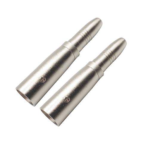 XLR to 1/4" Adapter 3PIN XLR Male to 6.35MM Female Connector Compatible with Microphone, Stereo, Mixer 2pcs - style: XLR Male to 6.35MM Female Adpapter