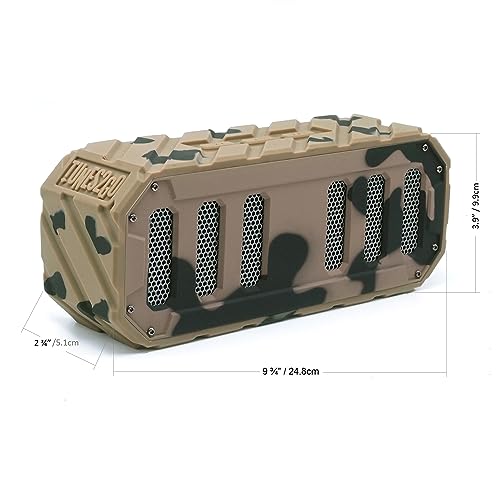 TUNES2GO Rugged Rocker Waterproof Bluetooth Speaker - Portable Speaker - Outdoor Bluetooth Speakers