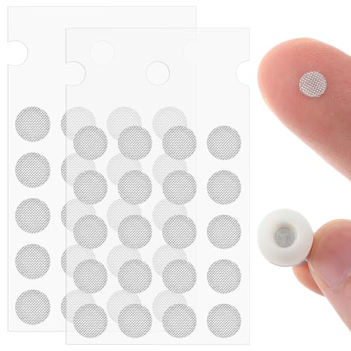 Ymapinc 40Pcs Silver IEM Filter (4mm), Universal Earbud Dust Filter Mesh | Anti-Dust Headphone Screen Replacement for In-Ear Headphones, IEM Accessories