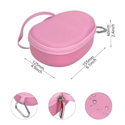 FBLFOBELI Kids Headphone Case for BAICLUD/Mehomeli/JusTalk/iClever/LOBKIN | Hard EVA Shell, Kids Bluetooth Air Conduction Open Ear Headphones Case, Shockproof & Water-Resistant, Pink - color: Pink