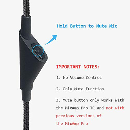 3M Inline Mute(Hold Button) Nylon Braided Cord for Astro A40 Headsets | Inline Mute Function(Hold Button)Audio Cable, 3 Meter Long , Nylon Braided, Compatible with Astro A40 Headsets - size: 3M, style: Mute Function