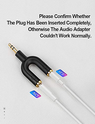 CableCreation Headphone Splitter Adapter, 3.5mm Y Jack Splitter Adaptor | Male to 2 Port 3.5mm Female Adaptor Compatible with Headset, Earphone, iPhone, iPad, iPod,Tablets, MP3 Players&More, Black - size: 1-Pack, style: Splitter Adapter