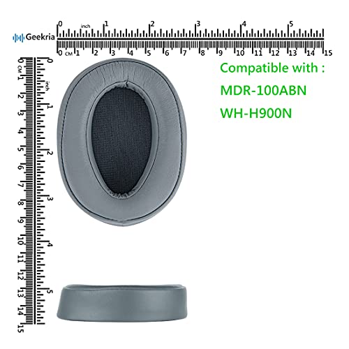 Geekria Replacement Ear Pads for Sony MDR-100ABN, WH-H900N Headphones Ear Cushions, Repair Parts (Grayish Green) - color: Grayish Green
