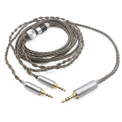 Youkamoo Headphone Replacement Cable Compatible with hifiman HE400S HE-400i (Dual 2.5mm Version) HE560 HE350 HE1000 V2 Headphones, 3.5mm to Dual 2.5mm Male