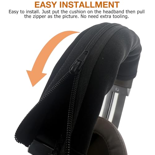 Replacement Headband Cover for Turtle Beach Heaphones,with Zipper | Compatible with Turtle Beach Recon 70 / 200 / 500 & Turtle Beach Stealth 600 / 700 Gen 2 / 700 Gen 3 / Stealth Pro Headphones