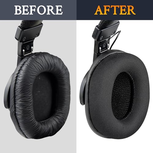 SOULWIT Suede Earpads for Sony MDR-7506/MDR-V6/MDR-V7/MDR-CD900ST - Black