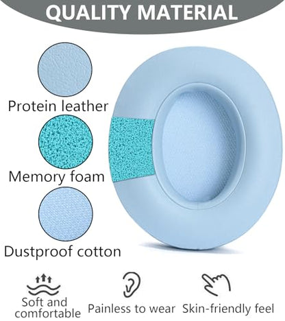 Replacement Ear Pads Compatible with Beats Studio 3 Wireless Sapphire Blue - color: Sapphire Blue