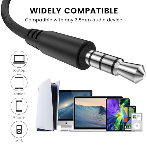 MOSWAG Wired Earbuds, 3.5mm Jack in-Ear Headphones with Microphone Volume Control Clear Calls Suitable for iPhone, iPad, Samsung, Computer, Laptop, School Students, Black - color: Black, size: 1 pack