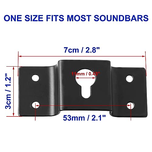 uxcell 5 Pcs Wall-Mounted Speaker Hanging Brackets, 7cm Long Speaker Mounting Clothing Rack Iron Hanger Plate Accessories for Surround Sound Box Audio Speaker, Black