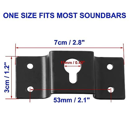 uxcell 5 Pcs Wall-Mounted Speaker Hanging Brackets, 7cm Long Speaker Mounting Clothing Rack Iron Hanger Plate Accessories for Surround Sound Box Audio Speaker, Black