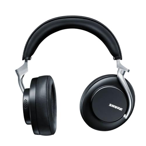 Shure AONIC 50 Wireless Noise Cancelling Headphones, Premium Studio-Quality Sound, Bluetooth 5 Wireless Technology, Comfort Fit Over Ear, 20 Hours Battery Life, Fingertip Controls - Black - color: Black, style: Gen 1